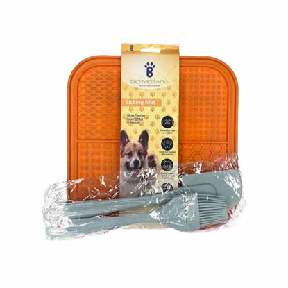 تصویر  مت لیسیدنی تشویقی سگ و گربه بایو موزارا نارنجی