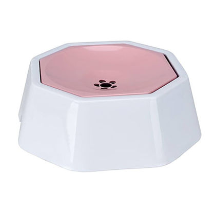تصویر  ظرف آب‌ آرام خور سگ و گربه بایو موزارا صورتی