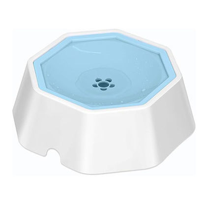 تصویر  ظرف آب‌ آرام خور سگ و گربه بایو موزارا آبی