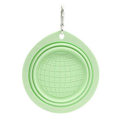 تصویر  ظرف غذای همراه سگ و گربه بایو موزارا مدل تاشو سبز