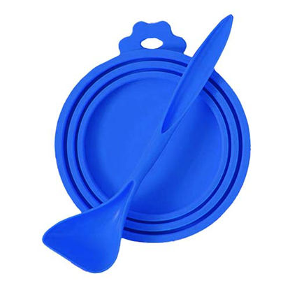 تصویر  درب و قاشق کنسرو سگ و گربه بایو موزارا آبی تیره