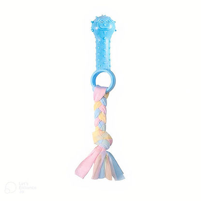 تصویر  اسباب بازی دندانی سگ و گربه بایو موزارا مدل استخوان آویزدار