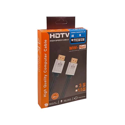 تصویر  کابل HDMI ام دبلیو نت 4K طول 3 متر