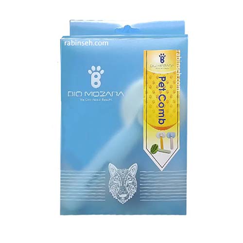 تصویر  برس مو سگ و گربه تخلیه دار بایو موزارا کد 1004 سبز