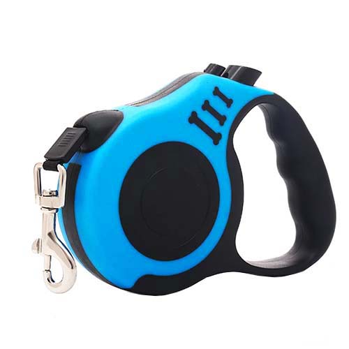 تصویر  بند قلاده سگ و گربه طول 5 متری آبی