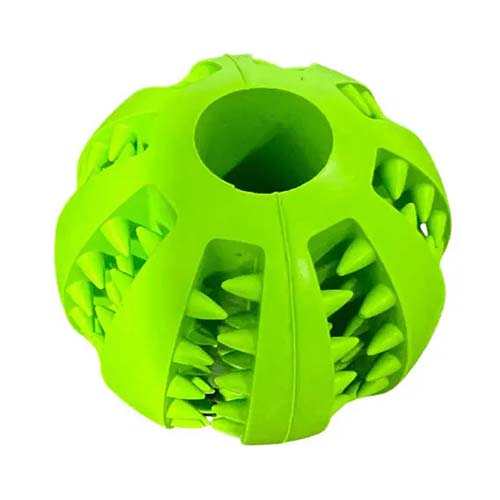 تصویر  اسباب بازی سگ و گربه بایو موزارا مدل توپ تشویقی سبز