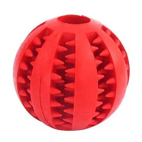 تصویر  اسباب بازی سگ و گربه بایو موزارا مدل توپ تشویقی قرمز