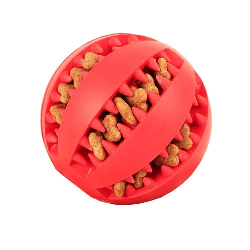 تصویر  اسباب بازی سگ و گربه بایو موزارا مدل توپ تشویقی قرمز