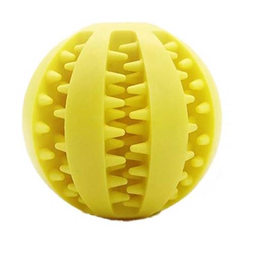 تصویر  اسباب بازی سگ و گربه بایو موزارا مدل توپ تشویقی زرد