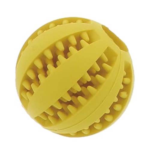 تصویر  اسباب بازی سگ و گربه بایو موزارا مدل توپ تشویقی زرد