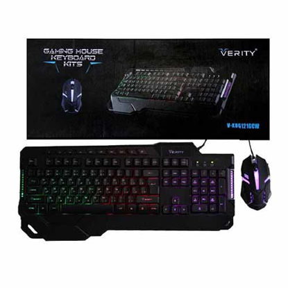 تصویر  ماوس و کیبورد مخصوص بازی وریتی مدل V-KB6121GCW