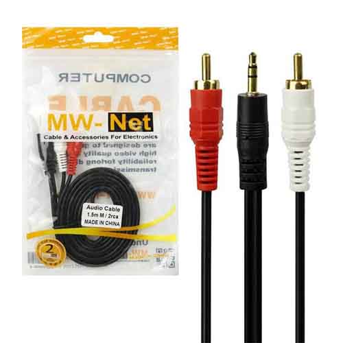 تصویر  کابل صدا 1 به 2 ام دبلیو نت طول 1.5 متر