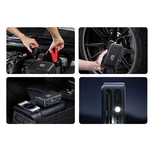 تصویر  پاوربانک و جامپ استارتر خودرو چند کاره بیسوس مدل BS-CH013