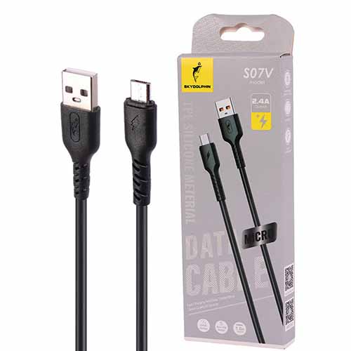 تصویر  کابل شارژ USB به MicroUSB اسکای دلفین مدل S07V