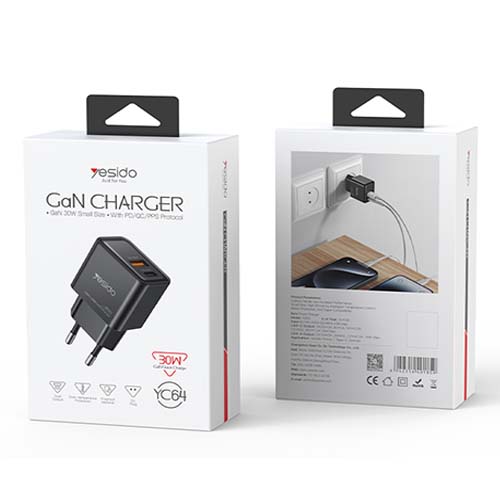 تصویر  شارژر دیواری یسیدو مدل YC64