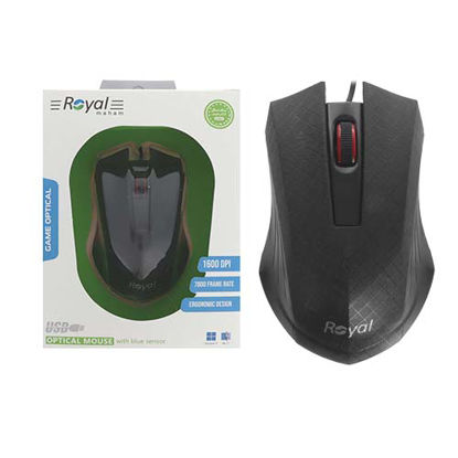 تصویر  ماوس با سیم رویال مدل R-M754 مشکی
