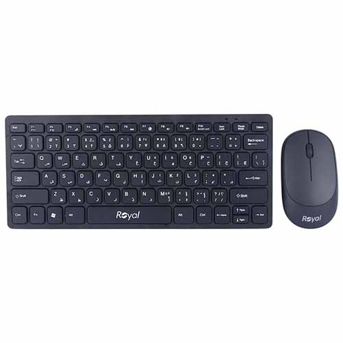 تصویر  ست کیبورد و ماوس بی سیم رویال مدل KM-810 مشکی