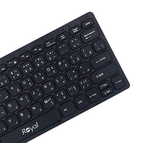 تصویر  ست کیبورد و ماوس بی سیم رویال مدل KM-810 مشکی