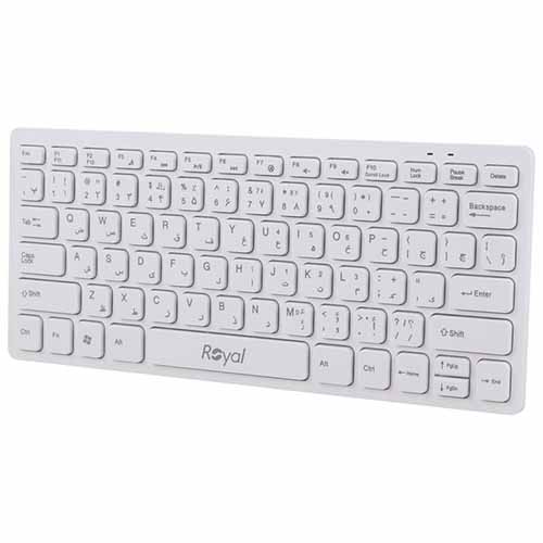 تصویر  ست کیبورد و ماوس بی سیم رویال مدل KM-810 سفید