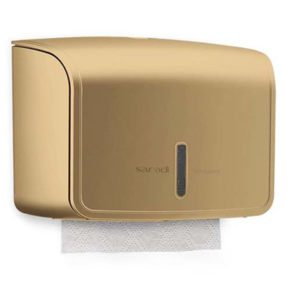 تصویر  جا دستمال کاغذی سارودی (ایمن آب) مدل ورونا طلایی