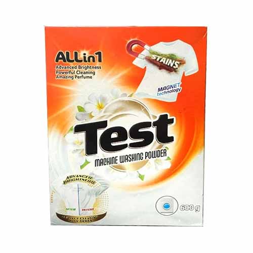 تصویر  پودر ماشین لباسشویی تست مدل All in 1 حجم 600 گرم