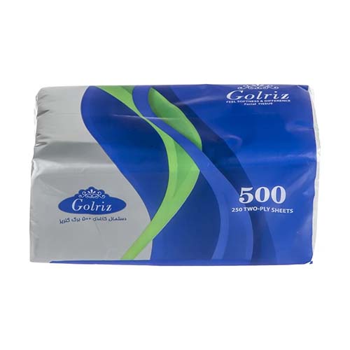 تصویر  دستمال کاغذی رومیزی گلریز 500 برگ