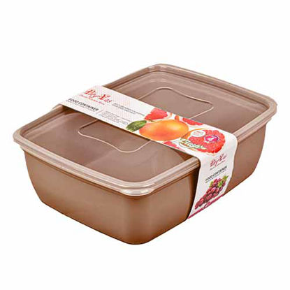 تصویر  ظرف فريزری پلی ياس ظرفیت 3 لیتر قهوه‌ای