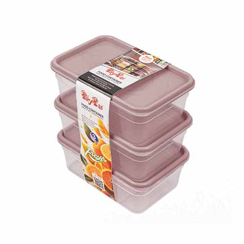 تصویر  ظرف نظم دهنده 3 قلو پلی ياس ظرفیت 500 میلی لیتر صورتی تیره