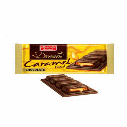 شکلات شیری با مغزی کارامل شیرین عسل دریم 25g