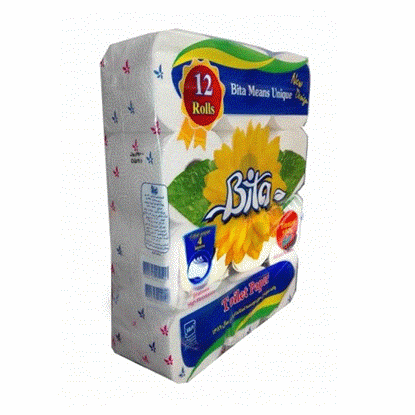 تصویر  دستمال توالت رولی بیتا بسته 12 عددی
