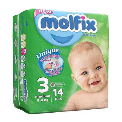 پوشک مولفیکس سایز 3 بسته 14 عددی