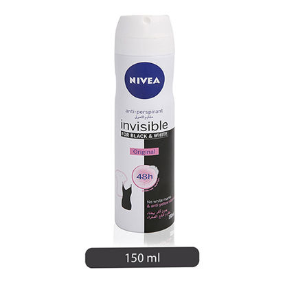 تصویر  اسپری ضد تعریق زنانه نیوآ مدل Invisible black & white حجم 150 میلی لیتر