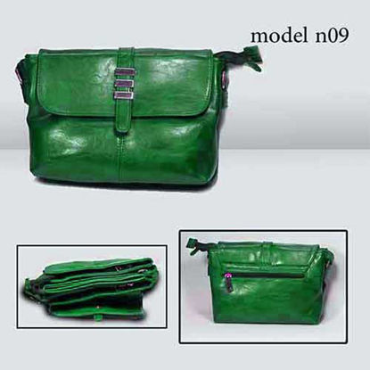 تصویر  کیف دوشی طرح چرم