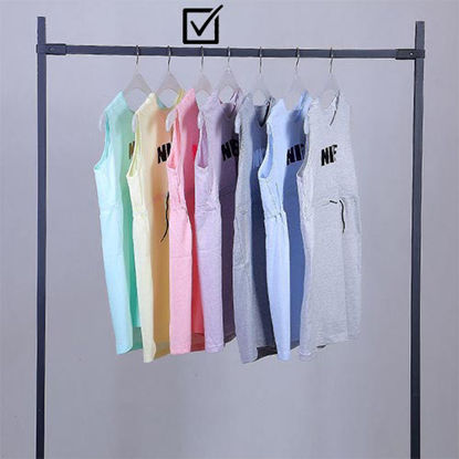 تصویر  تاپ بلند کلاه دار نایک رنگ صورتی کد 03