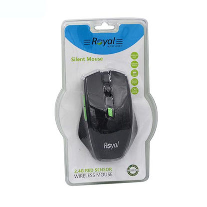 تصویر  ماوس بی سیم رویال مشکی-سبز مدل MW-213