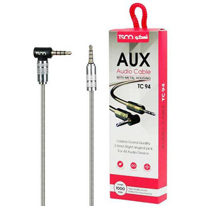 تصویر  کابل AUX تسکو مدل TC94 طول 1متر رنگ نقره ای