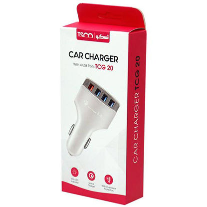 تصویر  شارژر فندکی تسکو مدل TCG20 رنگ سفید