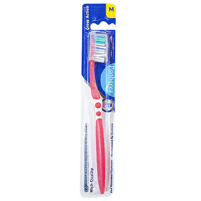 تصویر  مسواک بزرگسال پنبه ریز مدیوم مدل CROSS ACTION رنگ قرمز