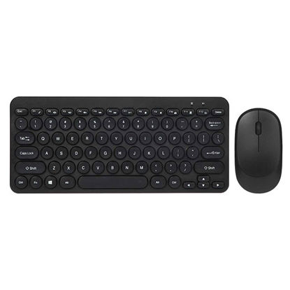 مینی کیبورد و ماوس بی سیم مشکی Multimedia