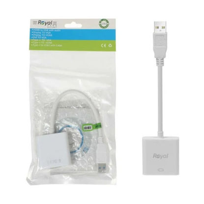 تصویر  مبدل USB 3.0 به VGA رویال