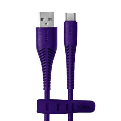 تصویر  کابل USB به USB-C بیاند مدل BUC-301 رنگ بنفش-پک ناسالم