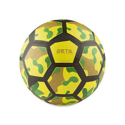 تصویر  توپ فوتبال لاستیکی بتا سایز 4 طرح ارتشی زیتونی