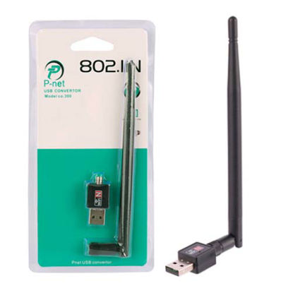 تصویر  کارت شبکه USB بی سیم آنتن بلند پی نت مدل co.300