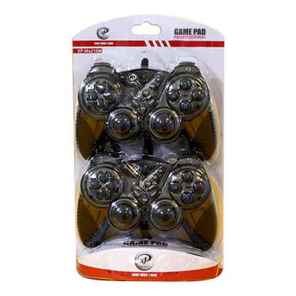 تصویر  دسته بازی شوکدار دو عددی ایکس پی پروداکت مدل MX216 مشکی