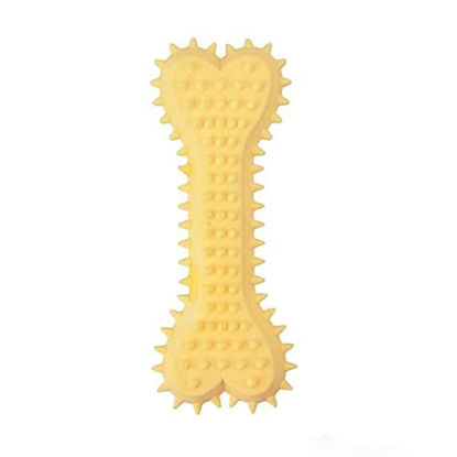 تصویر  اسباب بازی دندانی سگ بایو موزارا مدل استخوان زرد