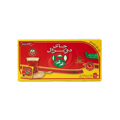تصویر  چای سیاه کیسه ای انولوپ دار دوغزال بسته 25 عددی