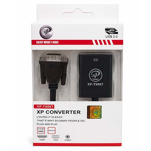 تصویر  تبدیل VGA به HDMI ایکس پی-پروداکت مدل XP-T906